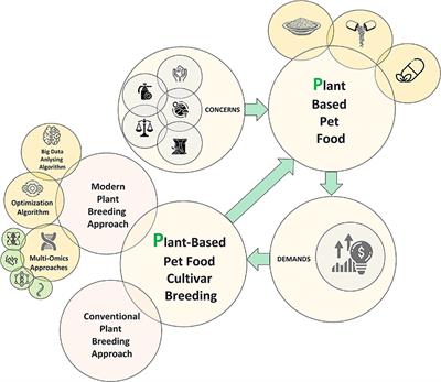 High-throughput plant breeding approaches: Moving along with plant-based food demands for pet food industries